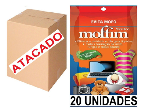 20 Anti Mofo Umidade Fungo Odor Guarda Roupa Gaveta Armario 