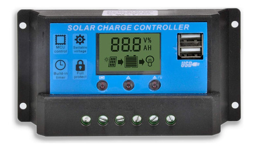 Controlador De Carga Solar De 20 A, Regulador De Carga De Pa