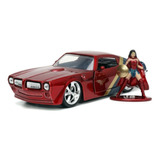 Coleccionable Carro Mujer Maravilla Esca 1/32 Wonder Woman Color Rojo