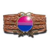 Pulseira Feminina Bandeira Do Orgulho Bissexual Pride Lgbt