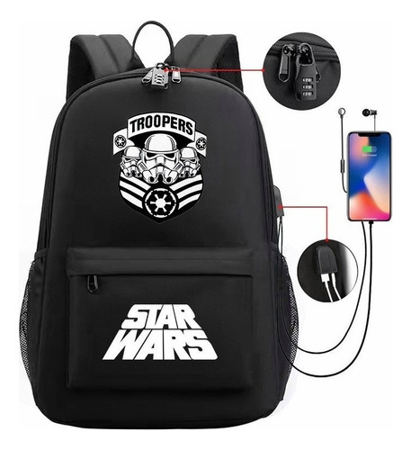 Mochila Antirrobo De Estudiantes The Mandalorian Bolsas De P