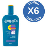 Dermaglos Protector Solar Fps 40 X 250ml - Combo X 6