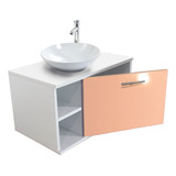 Gabinete Baño Moderno Monomando Ovalin Ensamblado Beige