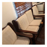 Juego Sillon Algarrobo Almohadones Impecable