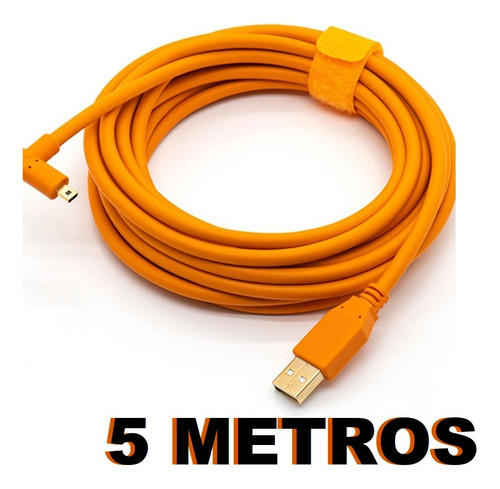 Cabo Usb Alta Velocidade Para Nikon D750 D5200 Cor Laranja-escuro