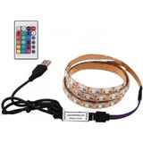 Cinta Led Usb Rgb 5050 5v 1 Metro Secuencial Control Luz Tv