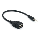 Adaptador Para Usb Fêmea X P2 Macho 3,5mm Entrada Auxiliar 