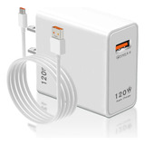 Cargador Turbo 120w Con Cable Para Xiaomi - Carga Potente