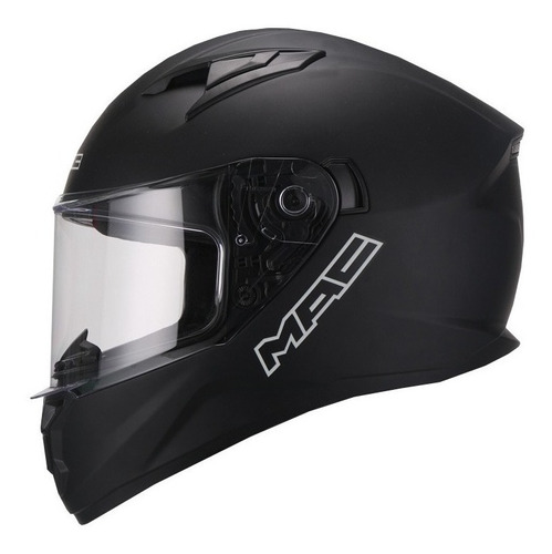 Casco Moto Integral Mac Speed Solid Negro Mate - Fas Motos