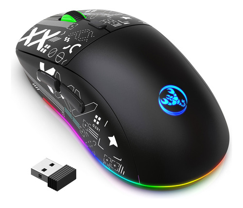 Mouse Mecánico Inalámbrico Hxsj T90 2.4g Rgb Para Juegos