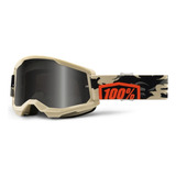 Goggles Motocross 100% Original Strata 2 Sand Kombat Smoke