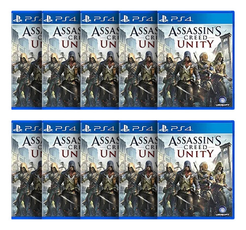 Combo Com 10 Assassins Creed Unity Ps4 Fisico