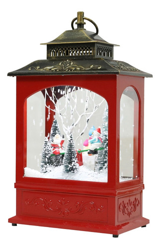 Farol Navideño Snow Wind Con Luz Led Y Música Fairy N