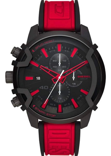 Reloj Diesel Griffed Rojo Cronógrafo Hombre Nuevo Originales