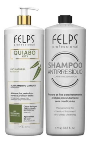 Kit Felps Profissional - Shampoo 1l + Selante Okra 1l