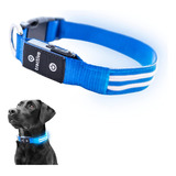 Collar De Perro Con Luz Led Recargable Por Usb Resistente Al