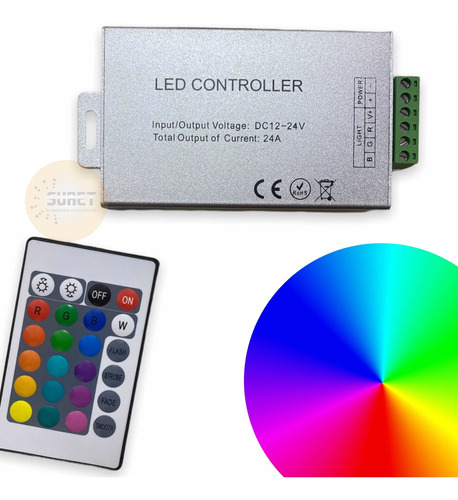 Controlador Rgb 24 Amp 12v 24v Secuencial Cinta Led