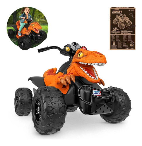 Montable Eléctrico Power Wheels Jurassic World Dino Racer Fl