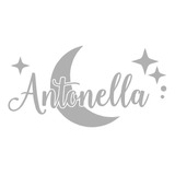 Nombre Personalizado Con Luna Y Estrellas 60 Cm