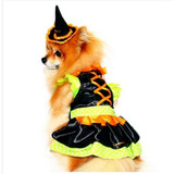 Roupa Pet Fantasia Bruxa/bruxinha Halloween Para Cão E Gato