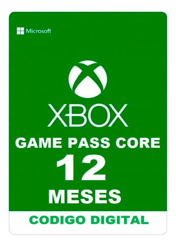 Xbox Game Pass Core 12 Meses Digital