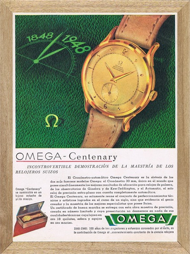  Reloj Omega, Cuadro, Poster ,   Publicidad Antigua     P644