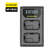 Carregador Nitecore Usn1 P/ Baterias Sony Np-fw50 - Usb, Lcd