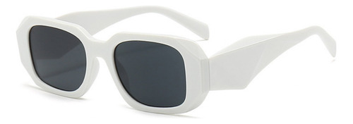 Gafas Lentes De Sol Retro Polarizados Blanco Estilo Prada