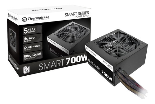 Fuente De Poder Thermaltake Smart Series 700w Real 80 Plus 