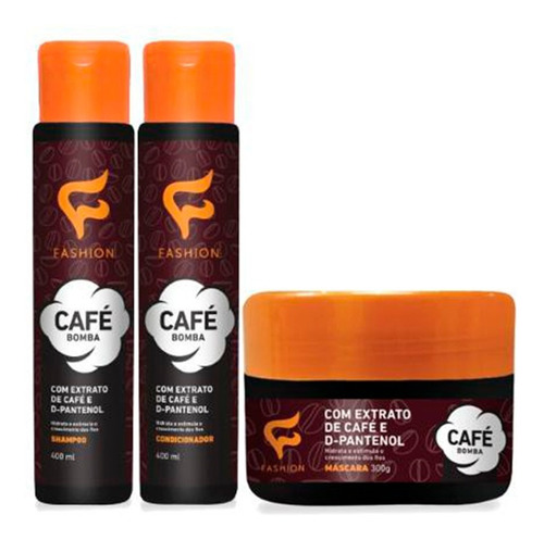 6 Shampoo 6 Condicionador 6 Máscara Café Bomba / Revenda