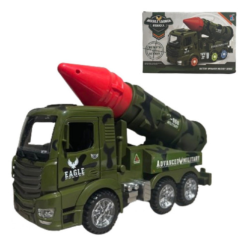 Camion De Guerra Militar Lanza Misiles Con Luz Sonido Musica