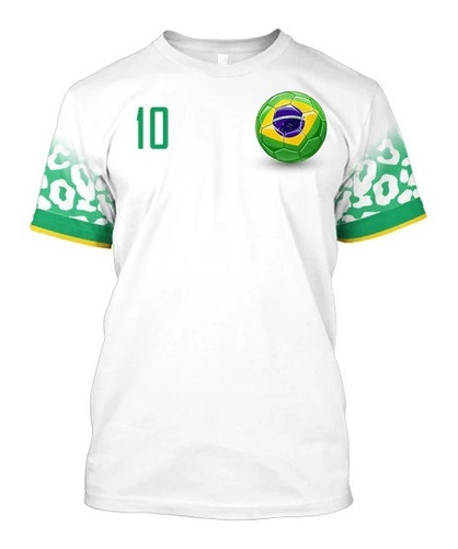 Camiseta Camisa Brasil Copa 2022 Hexa Seleção Brasil Md8