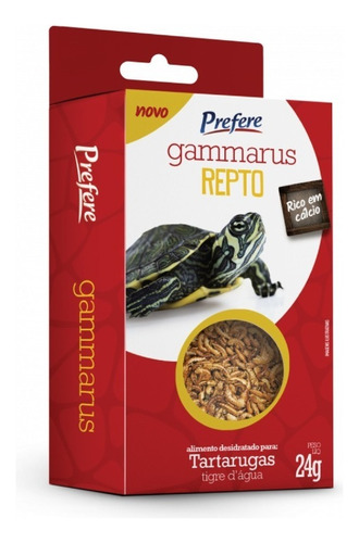 Ração Tartaruga Gammarus Camarão Desidratado Prefere 24 G