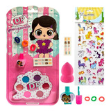 Kit Maquiagem Infantil Batom Sombra Esmalte Xuxa De Cabelo