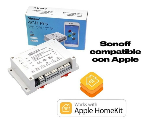 Sonoff 4ch Compatible Con Homekit, Apple Homekit, Domotica