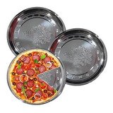 X2 Molde Pizza Acero Inox 30 Cm Bandeja Pizzeras Premium
