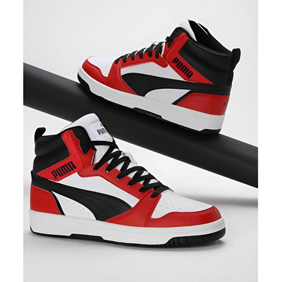 Tenis Tipo Bota Rebound V6 Mid Jr Rojo Cómodo Original | Meses sin interés