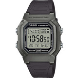 Reloj Deportivo Digital Clásico Casio Hombre Versión Métri Color De La Correa Negro Color Del Bisel Gris Color Del Fondo Gris