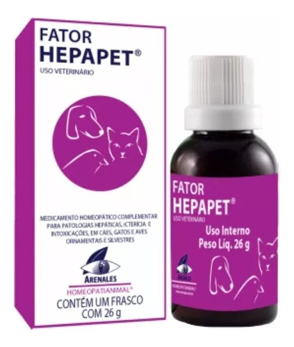 Fator Hepapet 26g Sistema Terapia Cães E Gatos Arenales