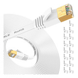 Cable Ethernet Cat7, 25 Pies De Largo, Cable De Red Plano De