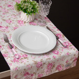 Trilho/caminho De Mesa Posta - Decoração Rosa / Rosê / Pink.