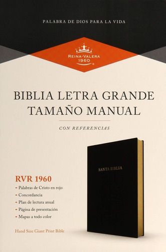 Biblia Rvr 1960 Letra Grande Tamaño Manual - Negra