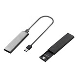 Case Ssd M.2 Gaveta Nvme Sata Type-c + Usb 3.1 Ultra Slim