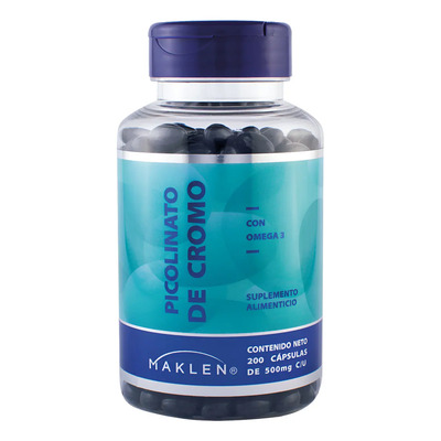 Picolinato De Cromo + Omega 3 | 200 Softgels | Maklen Sabor Sin sabor | MercadoLibre