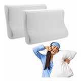 2 Travesseiro Suporte Cabeça P/ Dormir Almofada Ortopédico