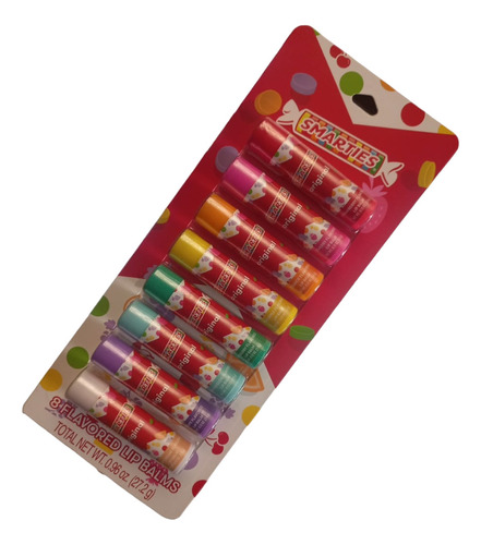 Smarties X Taste Beauty, 8 Balsamos De Labios Original