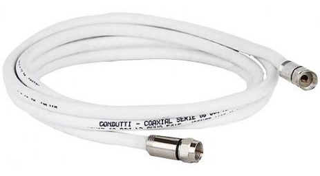 2 Cabos Coaxial Rg6 25mts C/ Conector Para Antena Digital