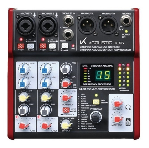 Consola Con Interfaz Usb K Acoustic K-66/topmusic