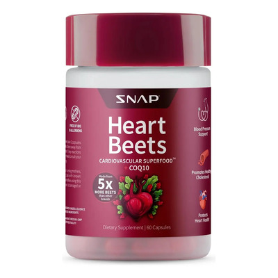Snap Supplements Heart Beets +coq10 Capsules 60ct Sabor Sin Sabor | Meses sin interés