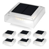 Paquete De 6 Luces Solares Para Postes De Valla Al Aire Libr